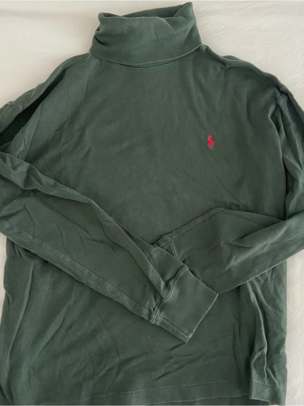 Polo by Ralph Lauren Dark Green Turtleneck Long Sleeve Shirt with Red Pony